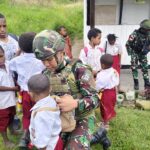 Satgas Yonif 521/DY Dukung Pendidikan Anak Pedalaman Papua, Bangun Semangat Belajar di Kurima