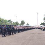 Brimob Polda Metro Jaya Melayani Aksi Penyampaian Aspirasi di Monas, Bundaran HI, dan DPR